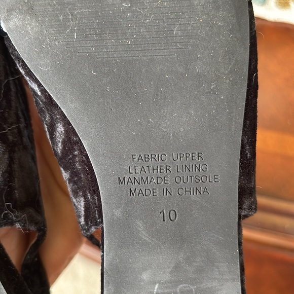 INTENTIONALLY BLANK SEVENTH VELVET SLINGBACK FLATS BLACK POINTED TOE BOW VINTAGE - Picture 12 of 16